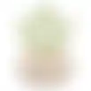 Theelichthouder bloem groen 12cm