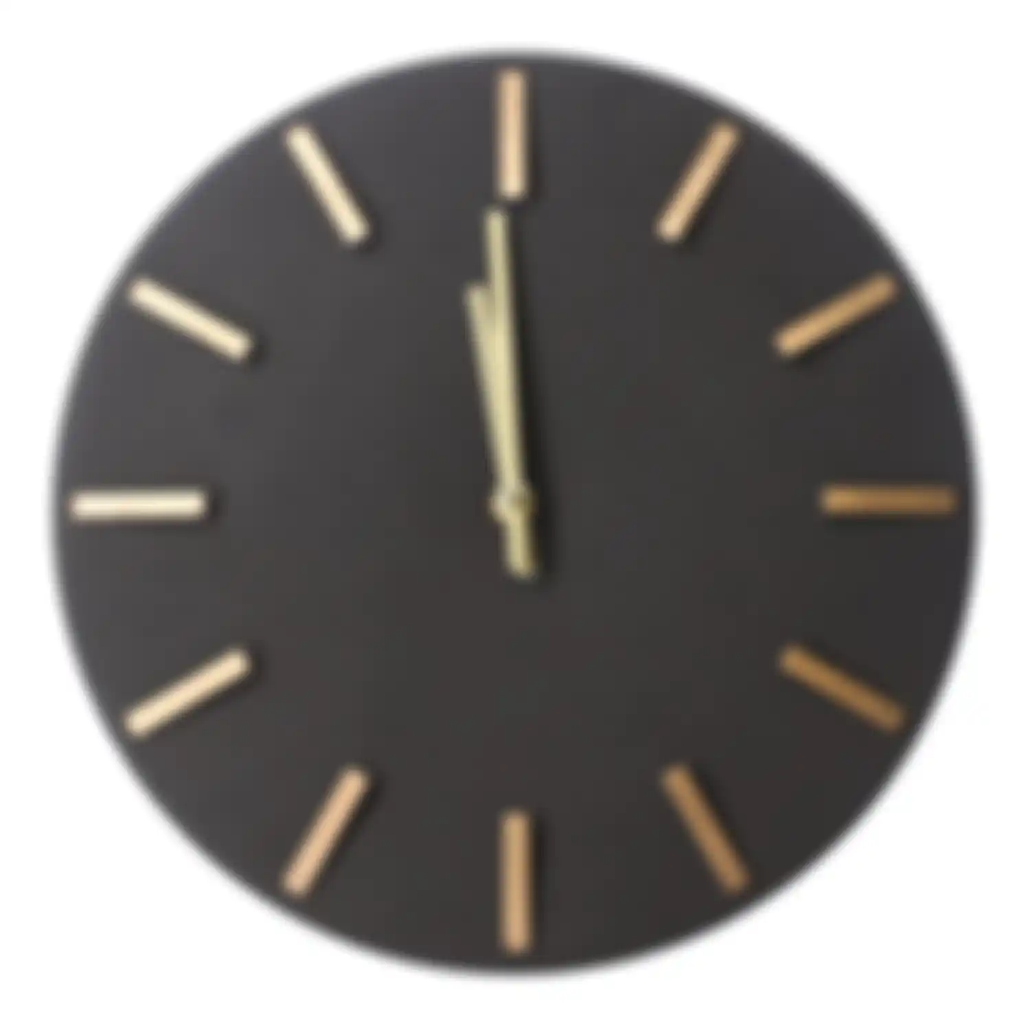 Wandklok zwart met goud