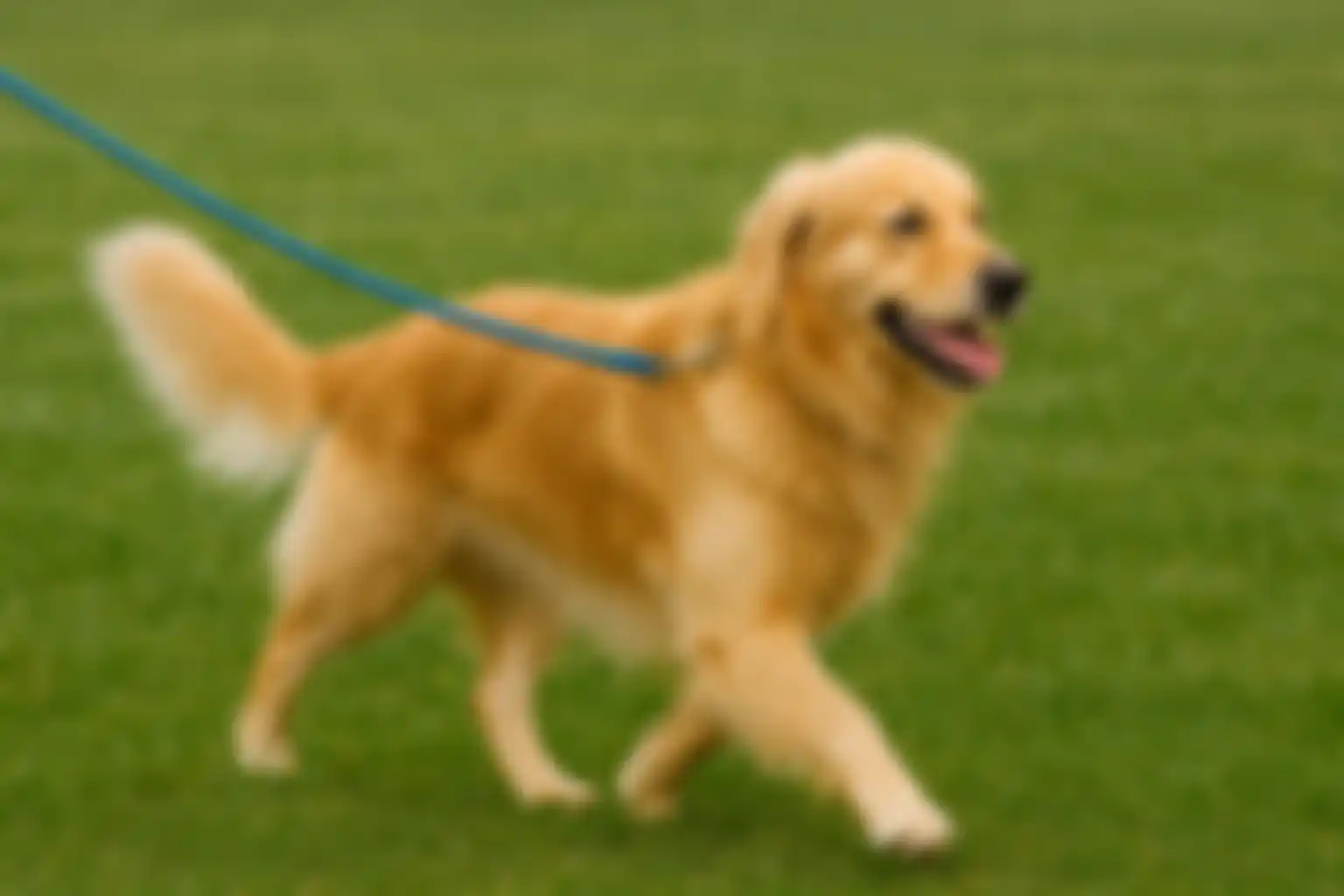 Hond aan riem