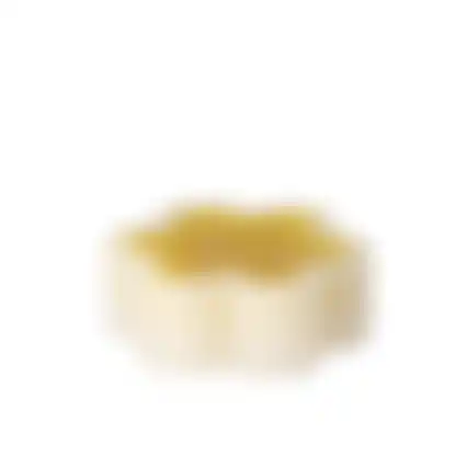 Kaars bloem geel 12x4 cm