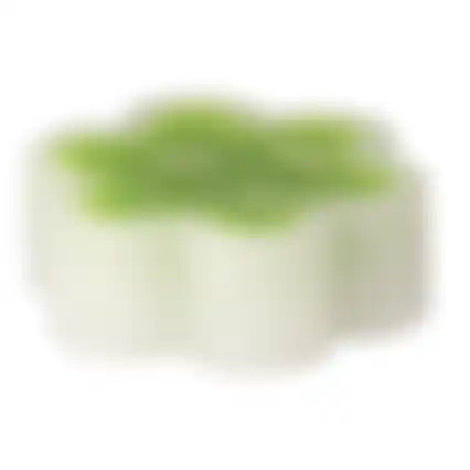 Kaars bloem groen 12x4cm