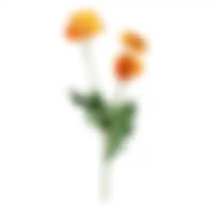 Bloem Poppy oranje 59cm