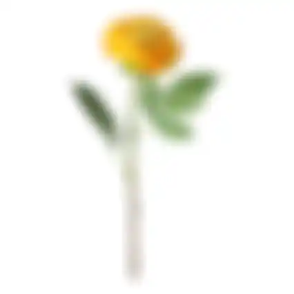 Bloem Peony geel 67cm