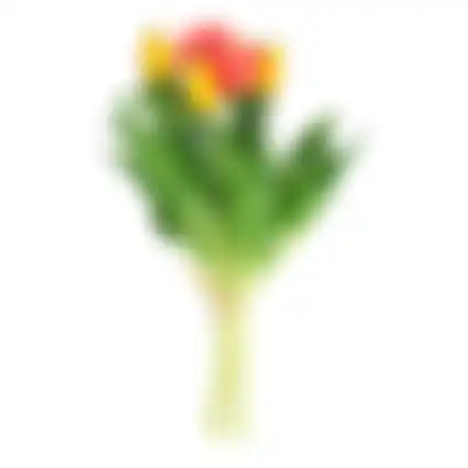 Tulp sil touch 32cm oranje