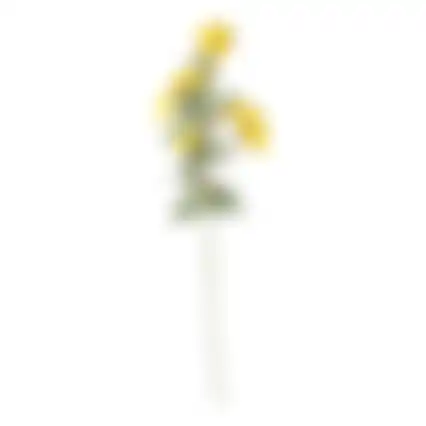 Daisy op steel geel 70cm