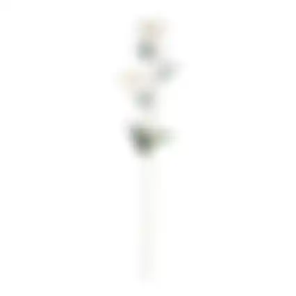 Bloem op steel wit 68cm
