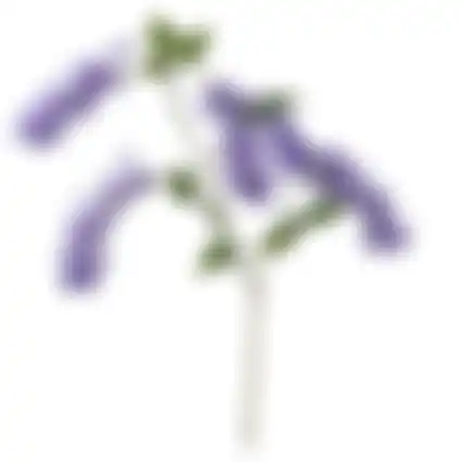 Wisteria op steel paars 110cm