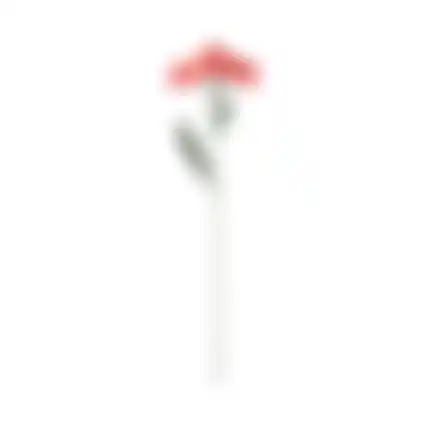 Bloem gehaakt 36cm 4ass