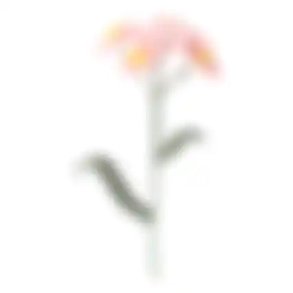 Bloem gehaakt 36cm 4ass