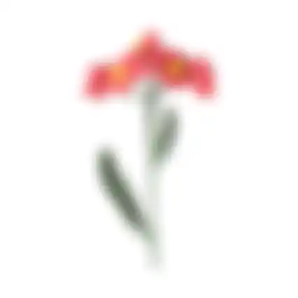 Bloem gehaakt 36cm 4ass