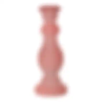 Kaarshouder glas 7x20cm roze nc 2ass