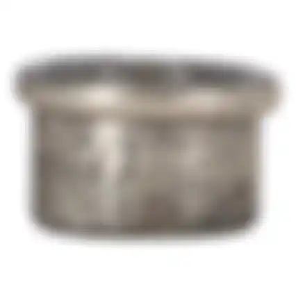 Pot glas rustiek mat goud 8x6cm
