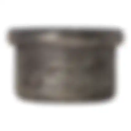 Pot glas rustiek mat goud 8x6cm