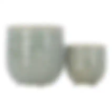 Pot keramiek groen 12x11cm nc