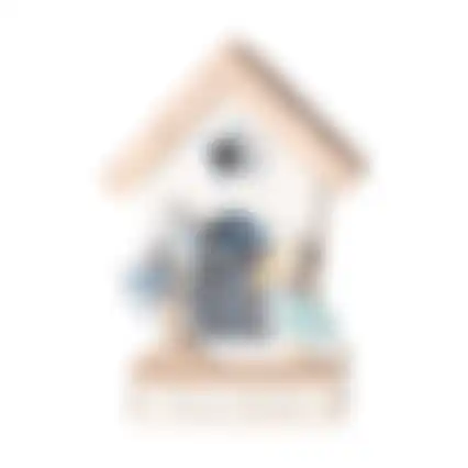 Huis hout 12x6x18cm nc 3ass