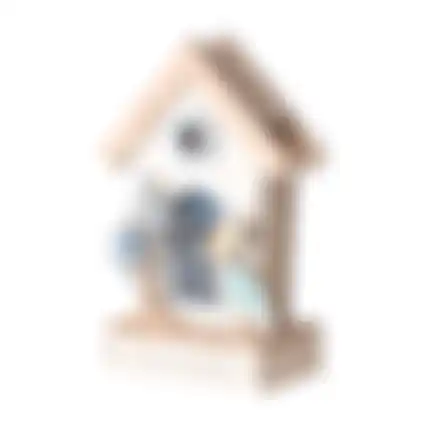 Huis hout 12x6x18cm nc 3ass