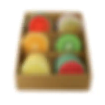 Onderzetter rond 10cm fruit 6ass nc