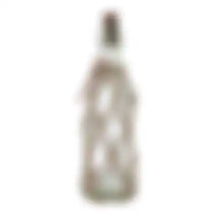 Fles glas LED 28cm groen 4ass