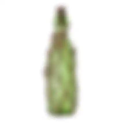 Fles glas LED 28cm groen 4ass