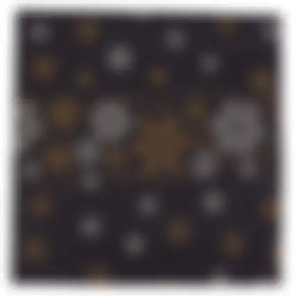 Servet 40x40cm snow glitter black