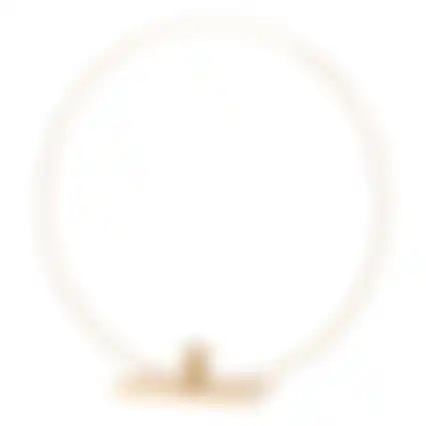 Ring op voet kaarshouder diner 40cm goud