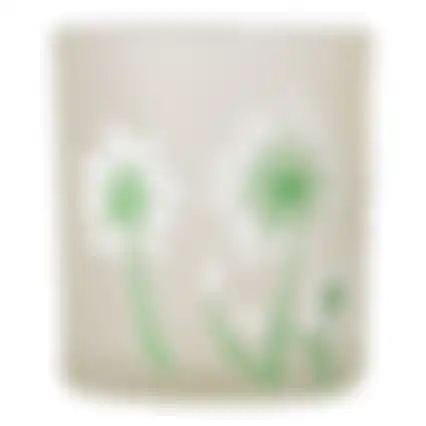 Theelichthouder glas bloem wit 8cm