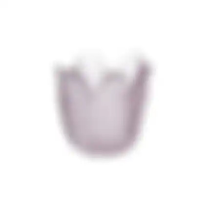 Theelichthouder glas bloem 7cm 3ass nc