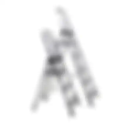 Ladder huishoud basic 6 treden aluminium