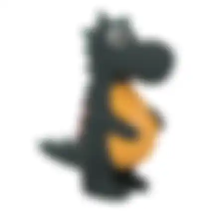 Speelgoed H latex Puga dino zwart L FP