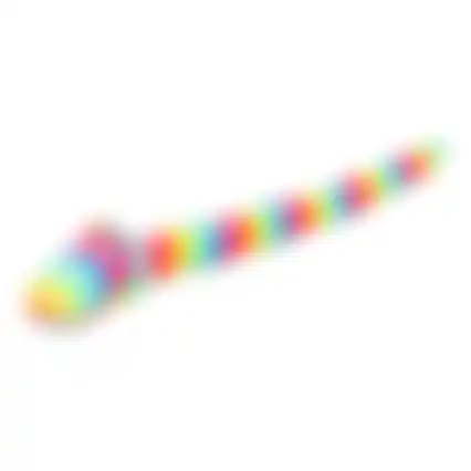 Speelgoed h slang regenboog 76cm