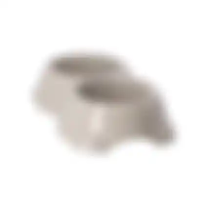 Voerbak hond dubbel smarty 2 grijs