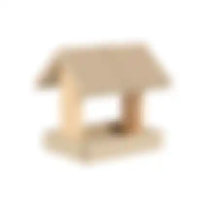 Voederhuis hang 23x19cm naturel/beige