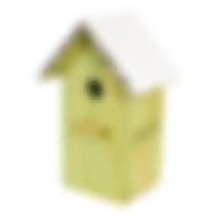 Vogelhuis + zink 18x12x2cm groen