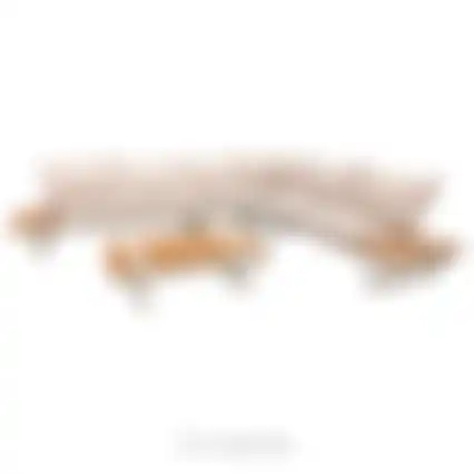 Bank 2-zits links Frullo creme +K