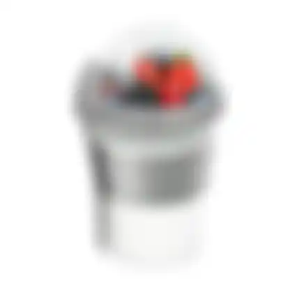 Beker yoghurt + lepel 500ml asst Alpina