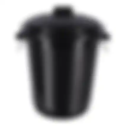 Ton + deksel zwart 23l Curver