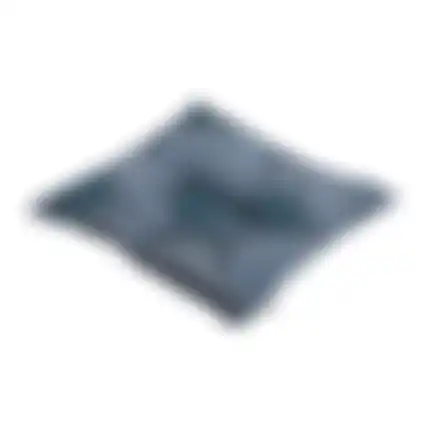 Circle Blue hocker 50x50