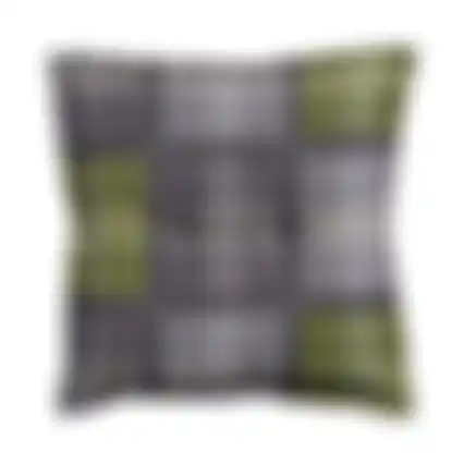 Patchy olive hocker 50x50