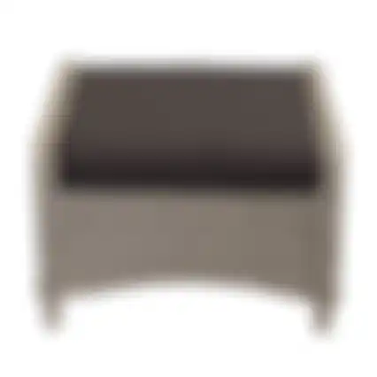 Voetenbank Carlo white grey +kussen