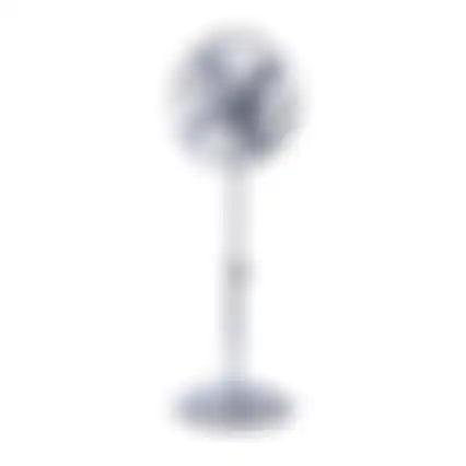 Ventilator chroom staand 40cm Diamant