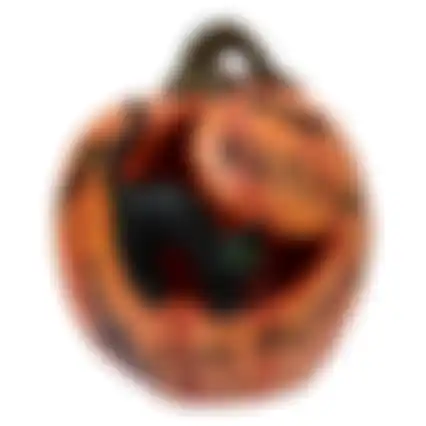Pompoen Halloween kat 14 cm