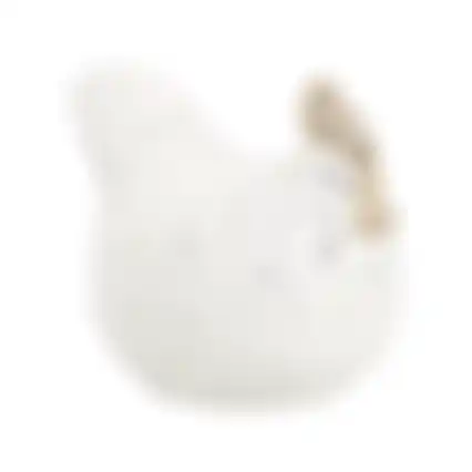 Kip wit goud 15cm
