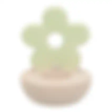 Theelichthouder bloem groen 12cm