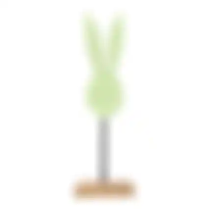 Konijn op voet 23cm groen