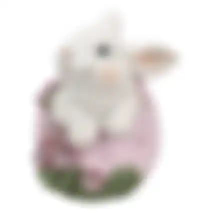 Konijn in ei roze 9cm