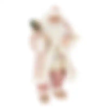 Kerstman 80cm luxe roze