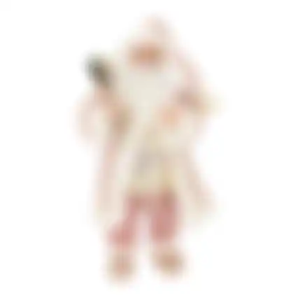 Kerstman 80cm luxe roze
