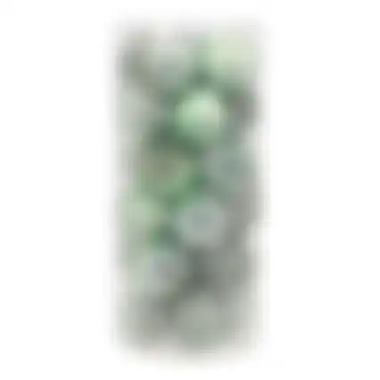 Kerstbal 6cm mix koker 24st mint groen