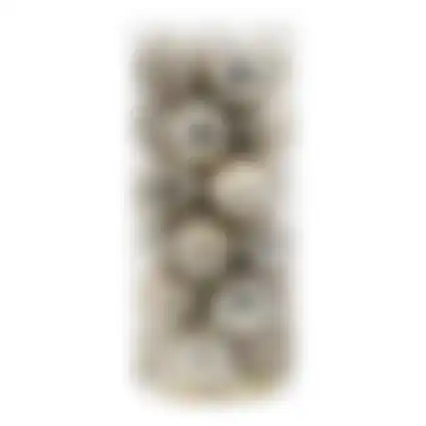 Kerstbal 6 cm Mix Koker 24 stuks Cream