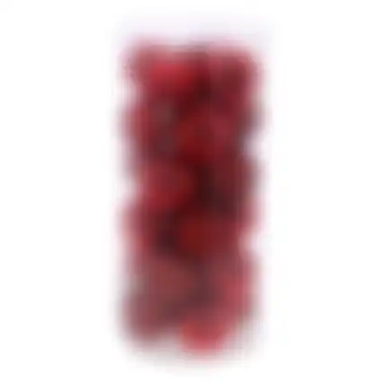 Kerstbal 6cm mix koker 24st santa red